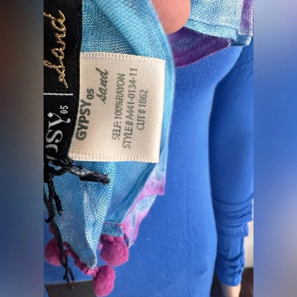 GYPSY 05 MULTI USED SCARVES. TIE DYE COLORS - Picture 3 of 7